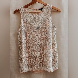 Sleeveless lace blouse